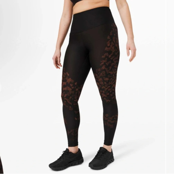 Lululemon Mapped Out High Rise Tight 28" *Camo Black / Brick 27133 - Picture 6 of 14
